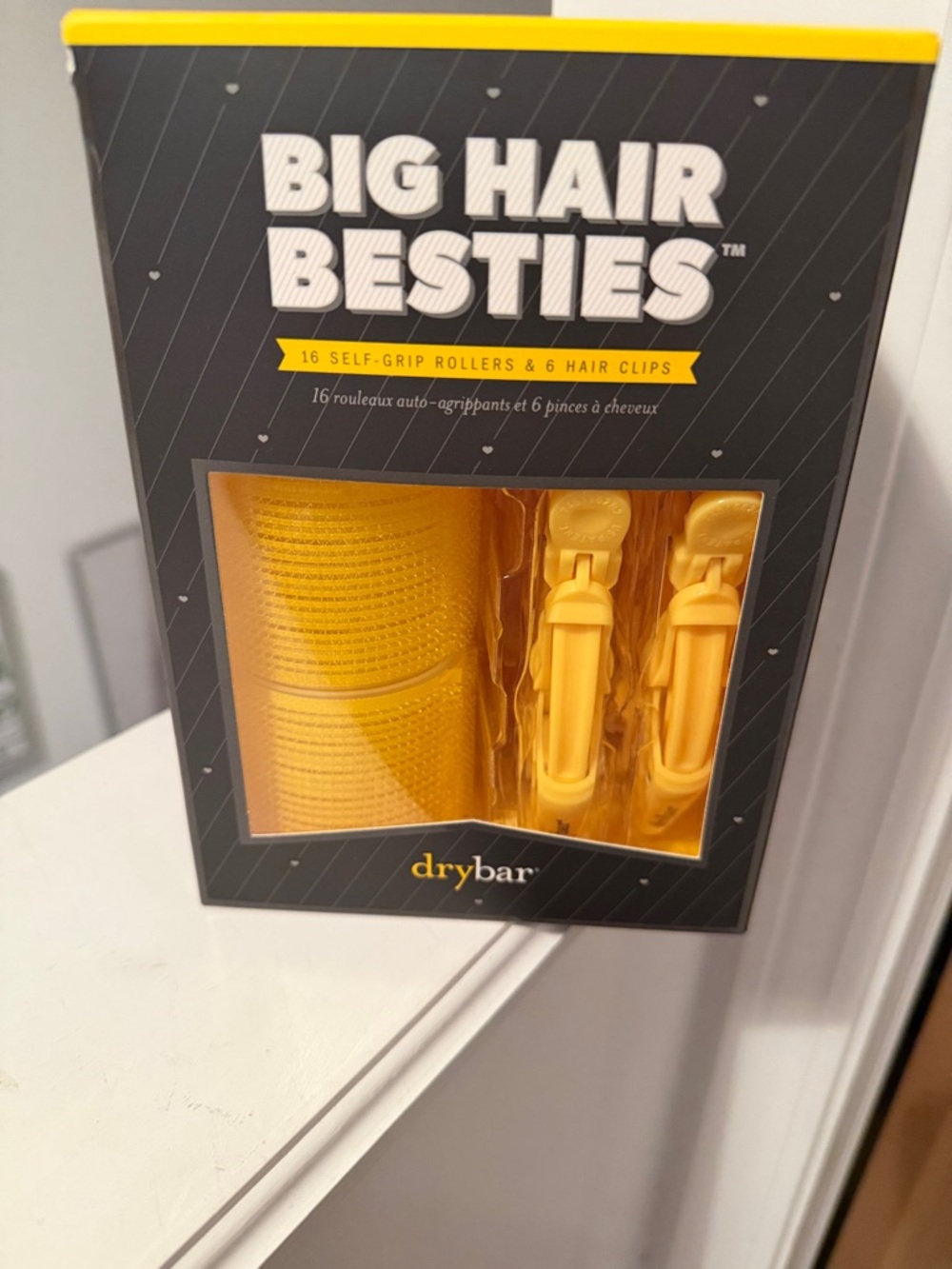 Drybar Yellow Big Hair Besties Self-Grip Rollers with Clips